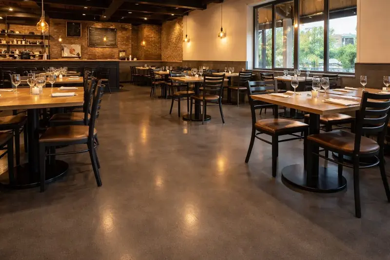 Commercial epoxy floor restaurant Brevard County FL