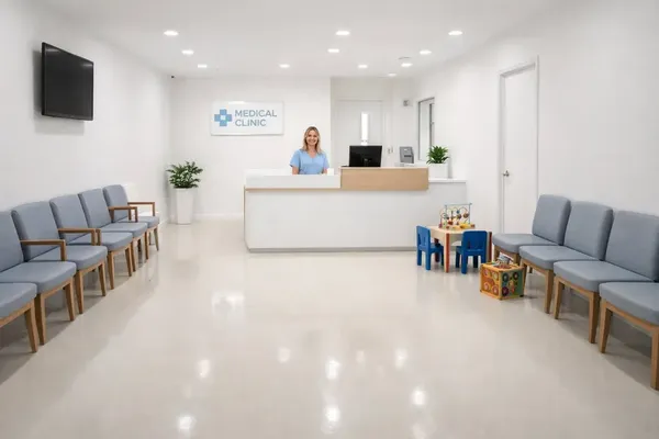 Commercial epoxy floor office building Brevard County FL