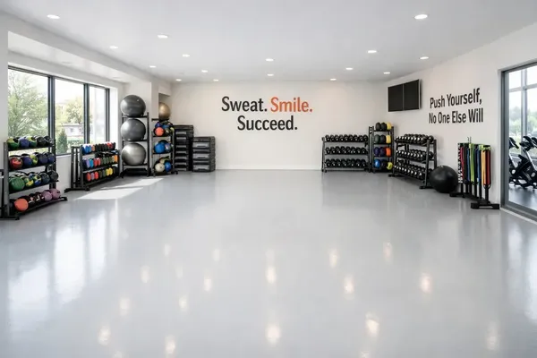 Commercial epoxy floor auto shop Brevard County Florida