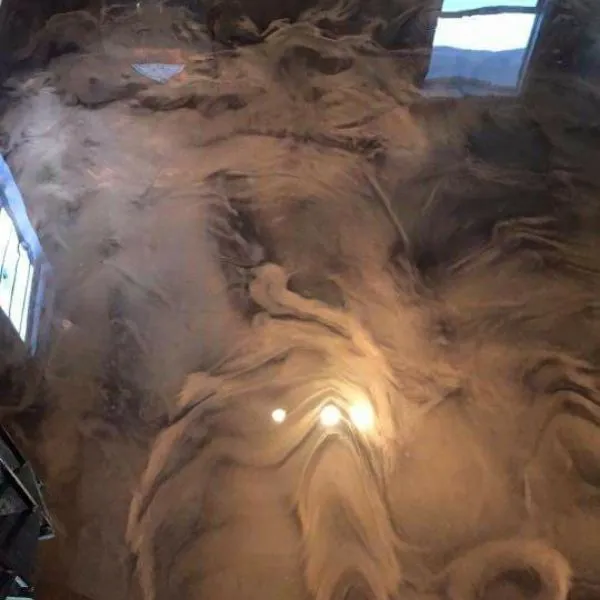 Metallic epoxy floor real Brevard County project