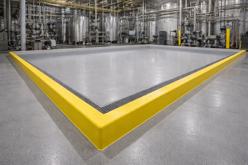 Urethane cement floor coating for industrial facility in Brevard County